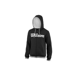 Sudadera Wilson Hombre Team Script FZ Hoody Black